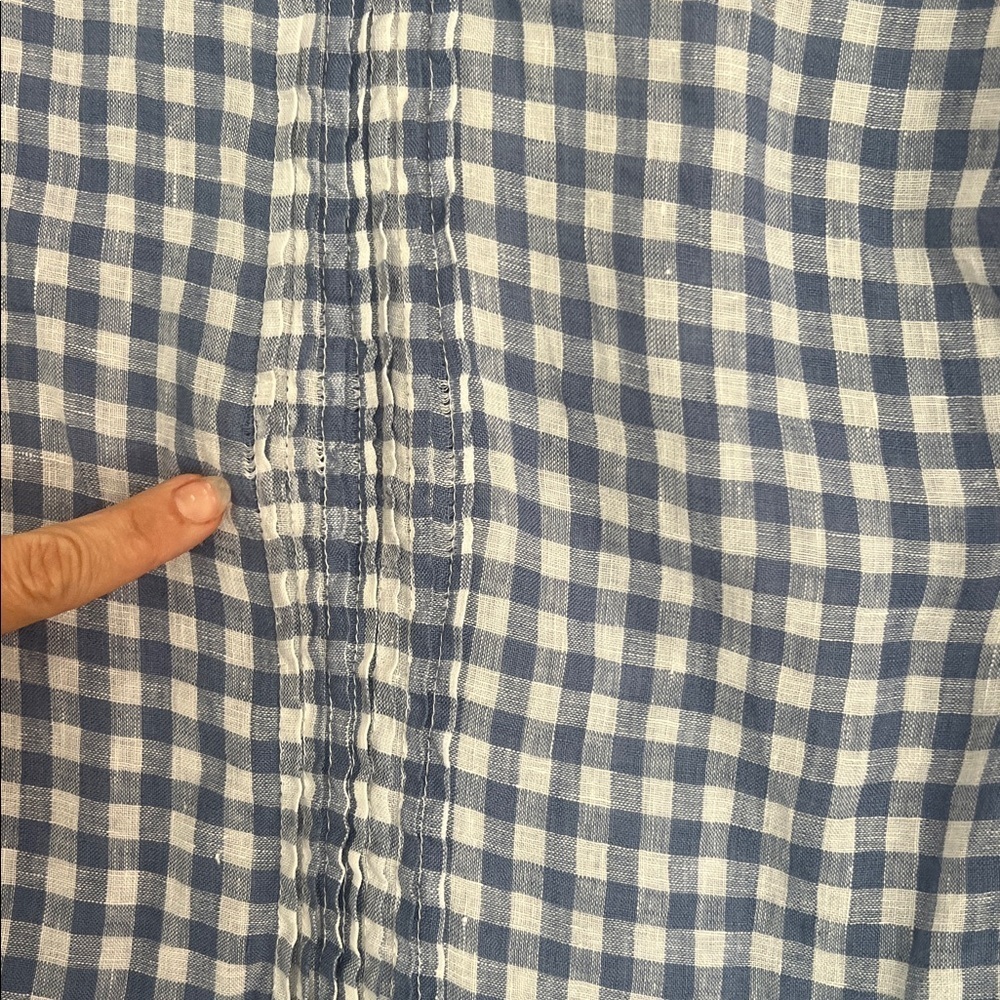 CP Shades Blue and White Checkered Blouse - Picture 9 of 10